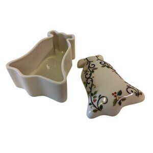 Mikasa Holiday Bloom Covered Trinket Box FKO26514 Christmas Bell Holiday Holly